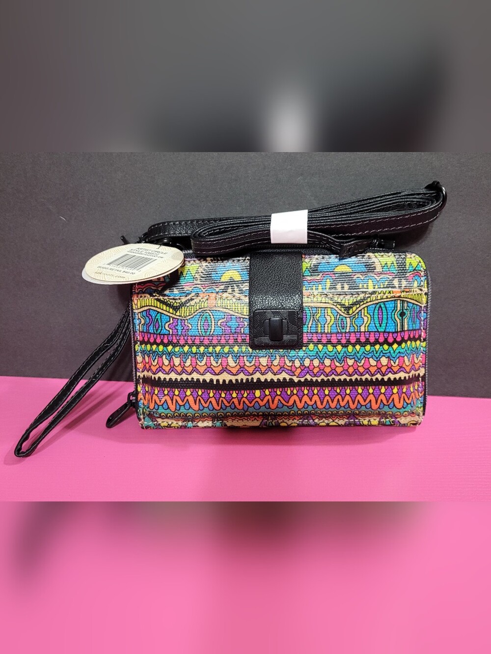 Sakroots Multicolor Patterned Crossbody Wallet NWT